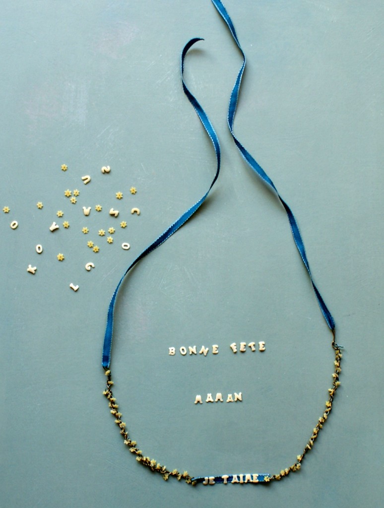 pasta necklace diy